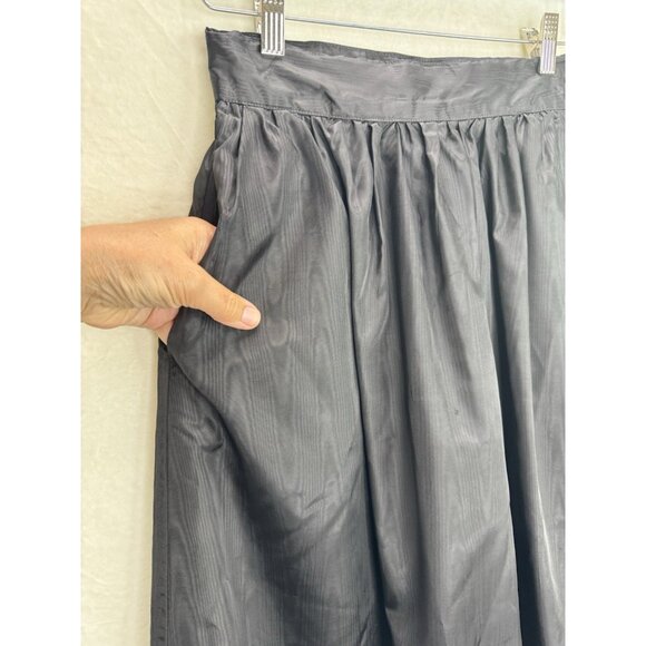 Vintage Neusteters of Denver Women's Black Satin Skirt Size 9 - Picture 4 of 9